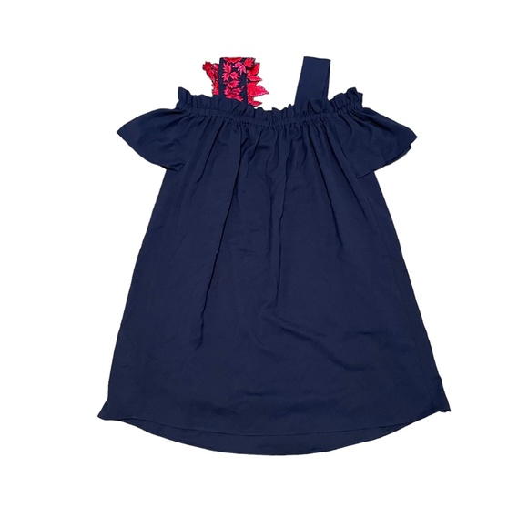 Mynah Reynu Taandon Anthropologie Zoya Open Shoulder Floral Swing Dress Size S‎ - Picture 2 of 6